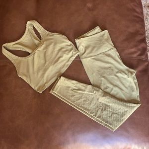 All in Motion Ribbed Green Sports Bra from Target